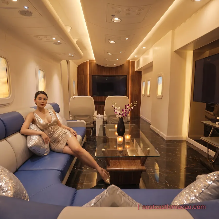 東方皇堡澳門飛機艙情景房舷窗與賓客